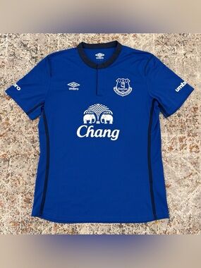 Umbro Everton FC 2015/16 Home Soccer Jersey Large Blue Chang ONETO 4